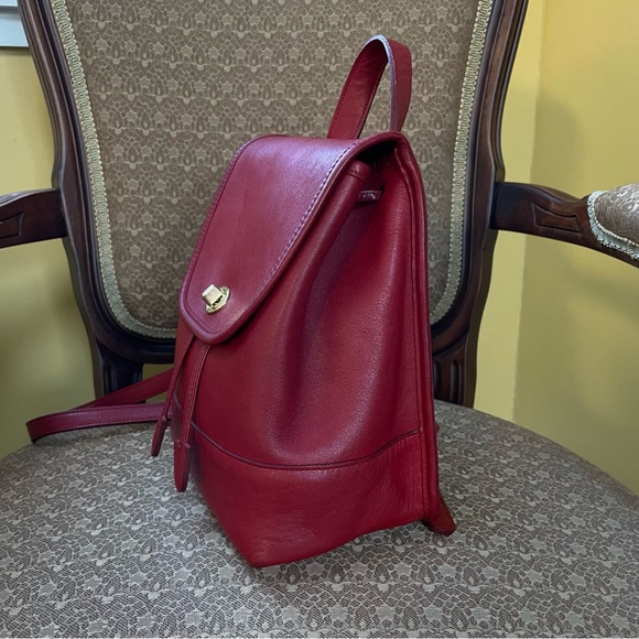 Vintage Coach Red Daypack #9960 - Picture 6 of 16